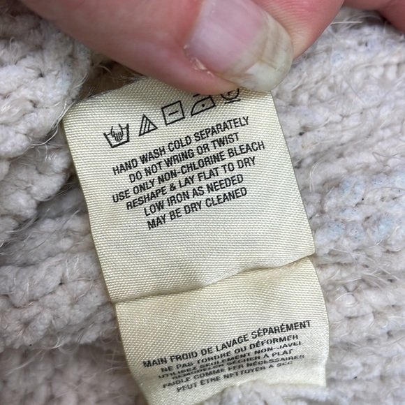 Anthro Sleeping on Snow fuzzy oversized turtleneck - Picture 6 of 7